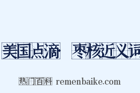 美国点滴·枣核近义词是什么意思的图片